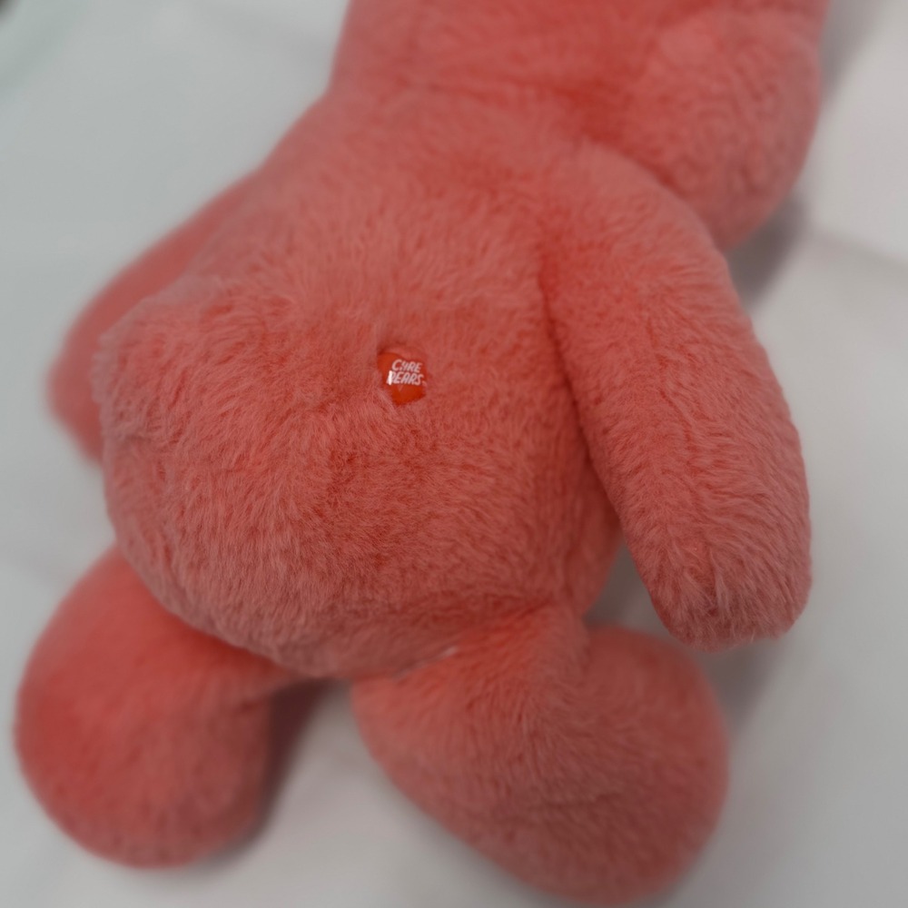 Care Bears Love-a-Lot Bear Pink Plush Stuffed‎ Animal 14 Inch Heart Belly Badge - Picture 2 of 4